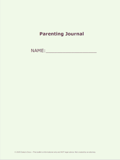 Duley's Docs: Parenting Journal (PRINTABLE)